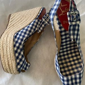Gingham Christian Louboutin Wedges